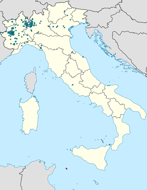 Map of Avigliana with markings for the individual supporters