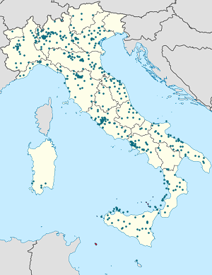 Map of Italy with markings for the individual supporters