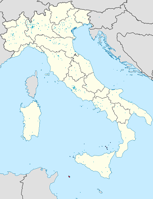 Karta över Italien med taggar för varje stödjare