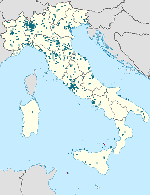 Karta mjesta Italija s oznakama za svakog pristalicu