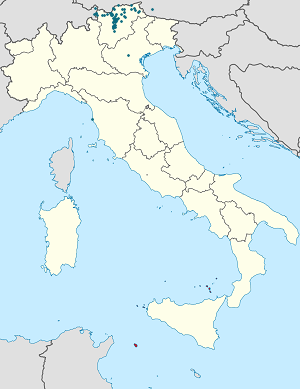 Map of South Tyrol with markings for the individual supporters