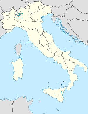 Map of Italy with markings for the individual supporters