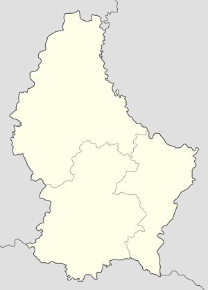 Map of Esch-sur-Alzette with markings for the individual supporters