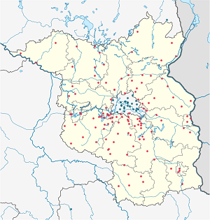 Карта Бранденбург с тегами для каждого сторонника