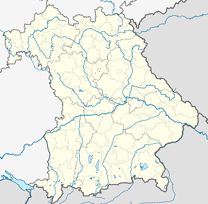 Biresyel destekçiler için işaretli Landkreis Nürnberger Land haritası