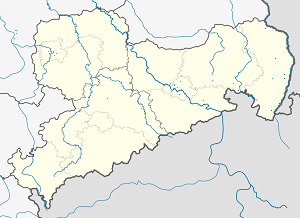 Karta mjesta Görlitz - Zhorjelc s oznakama za svakog pristalicu