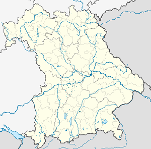 Карта на Горна Бавария с маркери за всеки поддръжник