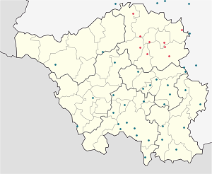 Mapa de Sankt Wendel con etiquetas para cada partidario.
