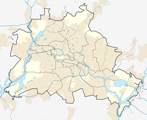 Mapa mesta Pankow so značkami pre jednotlivých podporovateľov