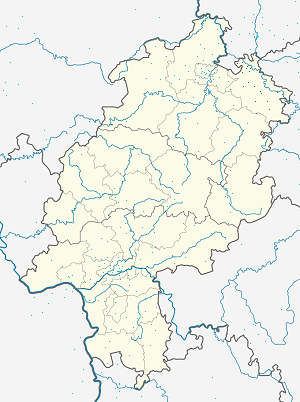 Kart over Werra-Meißner-Kreis med markører for hver supporter