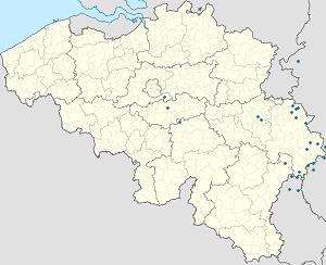 Mapa mesta Büllingen so značkami pre jednotlivých podporovateľov