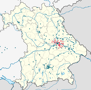 Karte von Landkreis Regensburg mit Markierungen für die einzelnen Unterstützenden