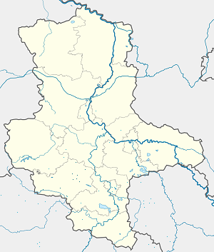 Mapa de Mansfeld-Südharz com marcações de cada apoiante