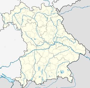 Mapa města Zemský okres Schwandorf se značkami pro každého podporovatele 