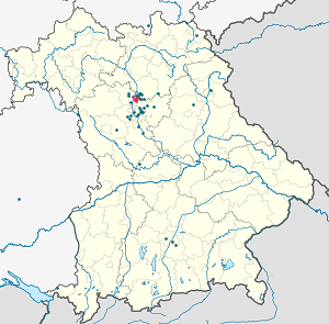 Harta e Erlangen me shenja për mbështetësit individual 