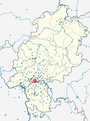 Mappa di Francoforte sul Meno con ogni sostenitore 
