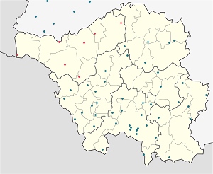 Mapa de Merzig-Wadern com marcações de cada apoiante