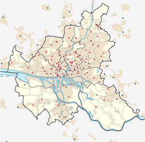 Mapa de Hamburgo com marcações de cada apoiante