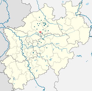 Karte von Lüdinghausen mit Markierungen für die einzelnen Unterstützenden