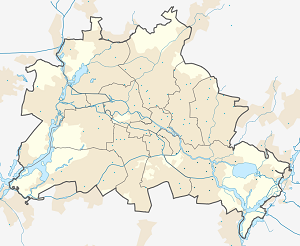 Mappa di Distretto di Treptow-Köpenick con ogni sostenitore 