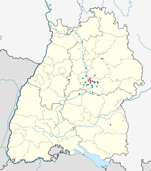 Karte von Esslingen am Neckar mit Markierungen für die einzelnen Unterstützenden