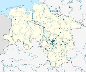 Mapa Südstadt-Bult ze znacznikami dla każdego kibica