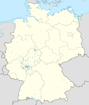 Mapa města Německo se značkami pro každého podporovatele 