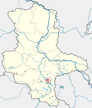 Karte von Halle (Saale) mit Markierungen für die einzelnen Unterstützenden