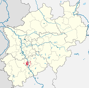 Map of Cologne with markings for the individual supporters