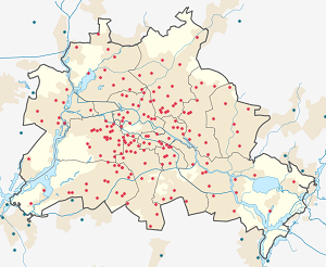 Harta lui Berlin cu marcatori pentru fiecare suporter