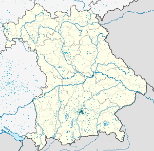 Mapa města Mnichov se značkami pro každého podporovatele 