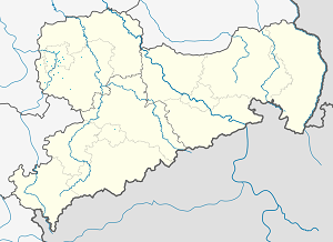 Mapa mesta Zwenkau so značkami pre jednotlivých podporovateľov
