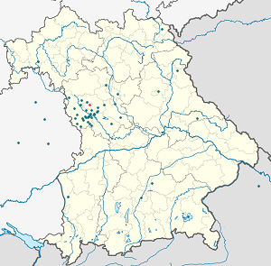 Карта на Ансбах с маркери за всеки поддръжник