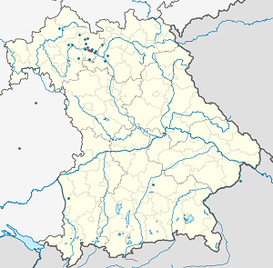 Mapa mesta Knetzgau so značkami pre jednotlivých podporovateľov