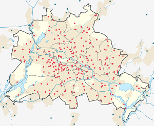 Карта на Берлин с маркери за всеки поддръжник