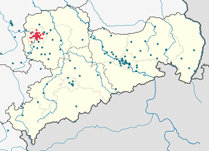 Karte von Leipzig mit Markierungen für die einzelnen Unterstützenden