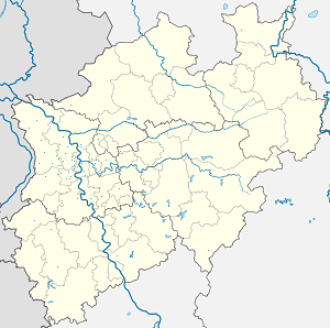 Mapa města Rheurdt se značkami pro každého podporovatele 