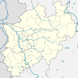 Zemljevid Rheinbach z oznakami za vsakega navijača