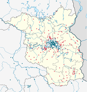 Biresyel destekçiler için işaretli Brandenburg haritası