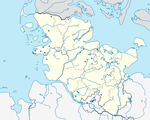 Karta mjesta Sankt Peter-Ording s oznakama za svakog pristalicu