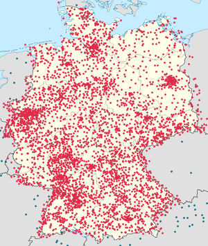 Mapa Niemcy ze znacznikami dla każdego kibica