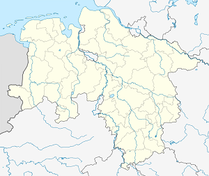 Map of Lower Saxony with markings for the individual supporters