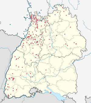 Harta e Baden-Vyrtemberg me shenja për mbështetësit individual 