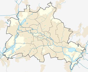 Kart over Steglitz-Zehlendorf med markører for hver supporter
