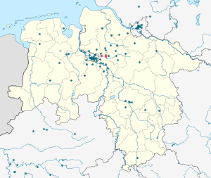 Zemljevid Ottersberg z oznakami za vsakega navijača