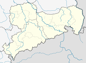 Mapa de Bautzen - Budyšin con etiquetas para cada partidario.