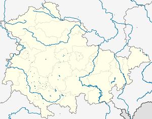 Karte von Landkreis Schmalkalden-Meiningen mit Markierungen für die einzelnen Unterstützenden