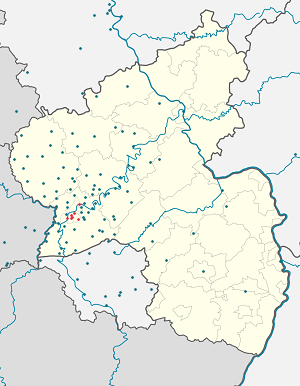 Karte von Trier mit Markierungen für die einzelnen Unterstützenden