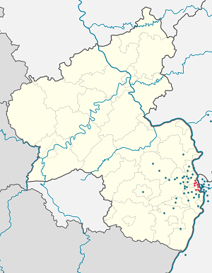 Karte von Ludwigshafen am Rhein mit Markierungen für die einzelnen Unterstützenden