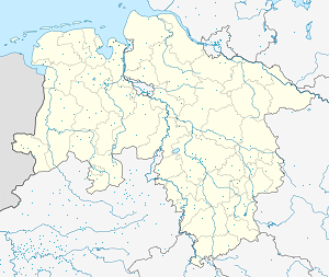 Karta mjesta Butjadingen s oznakama za svakog pristalicu